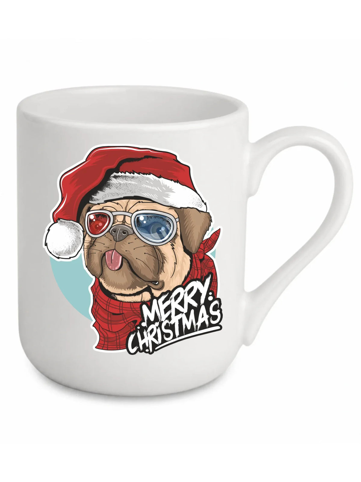 Kubek elegant świąteczny - Mops Merry Christmas BN62