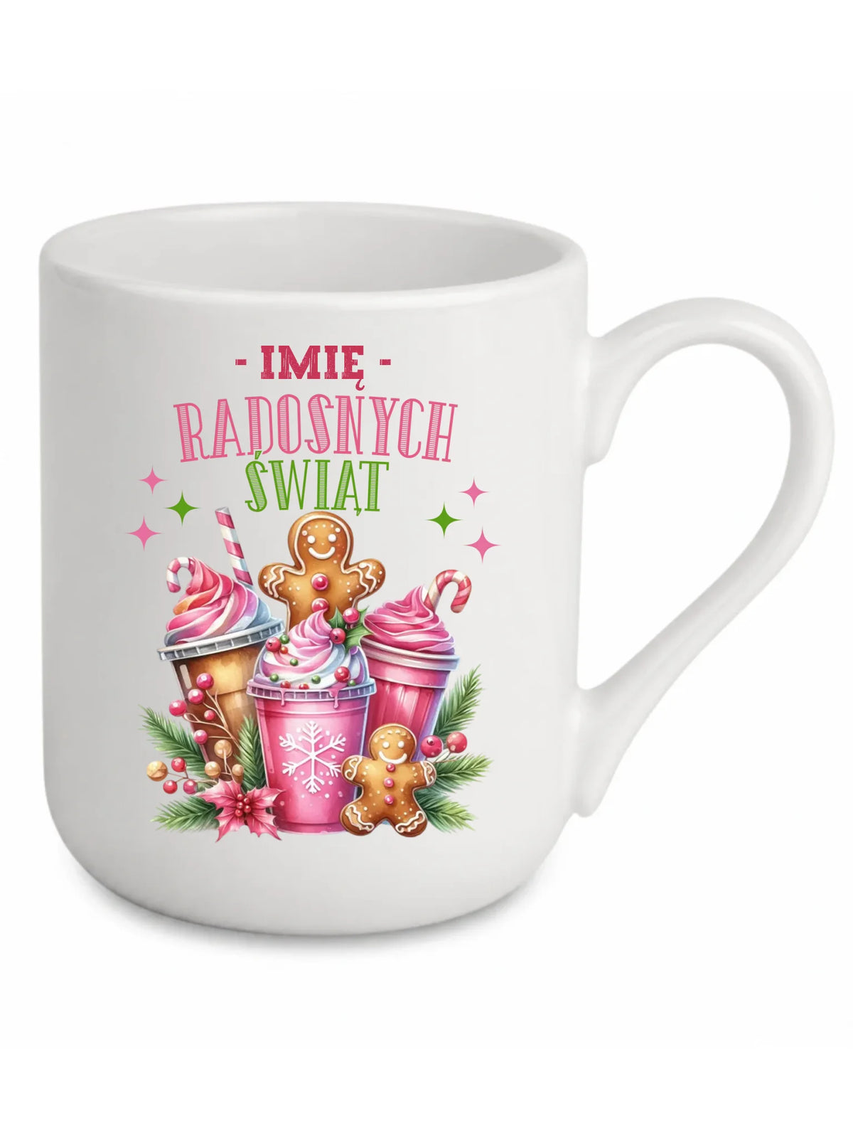 Kubek elegant świąteczny - Radosnych Świąt - personalizowany BN58