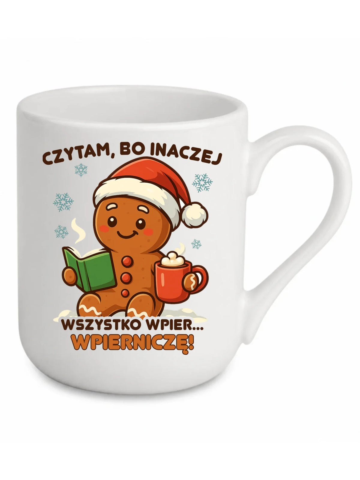 Kubek elegant świąteczny - Czytam, bo inaczej wszystko wpier... wpierniczę BN79