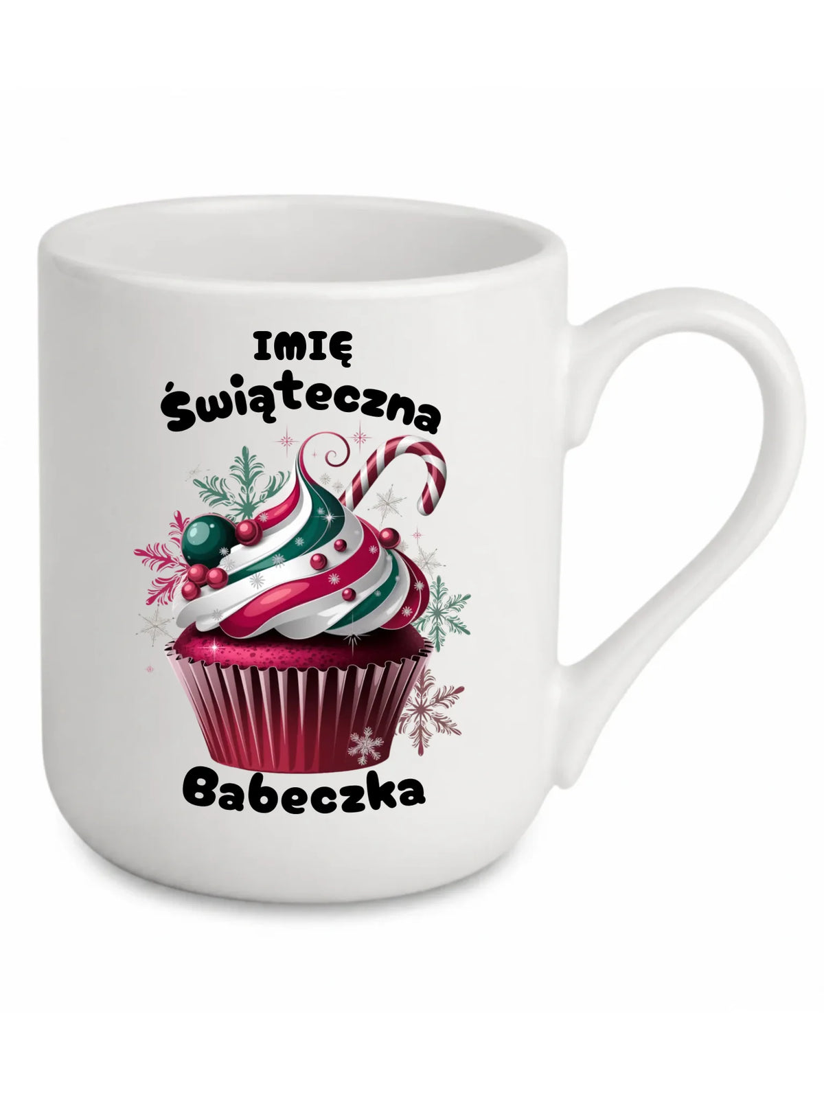 Kubek elegant na święta - Świąteczna babeczka - personalizowany BN30