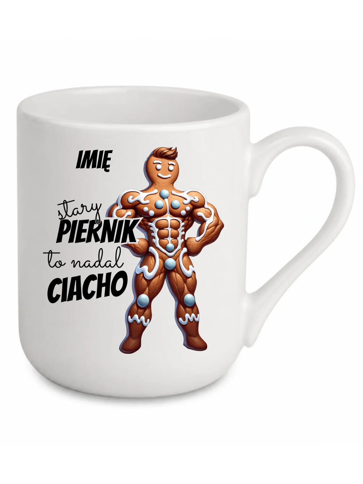 Kubek elegant świąteczny - Stary piernik to nadal ciacho - personalizowany BN23