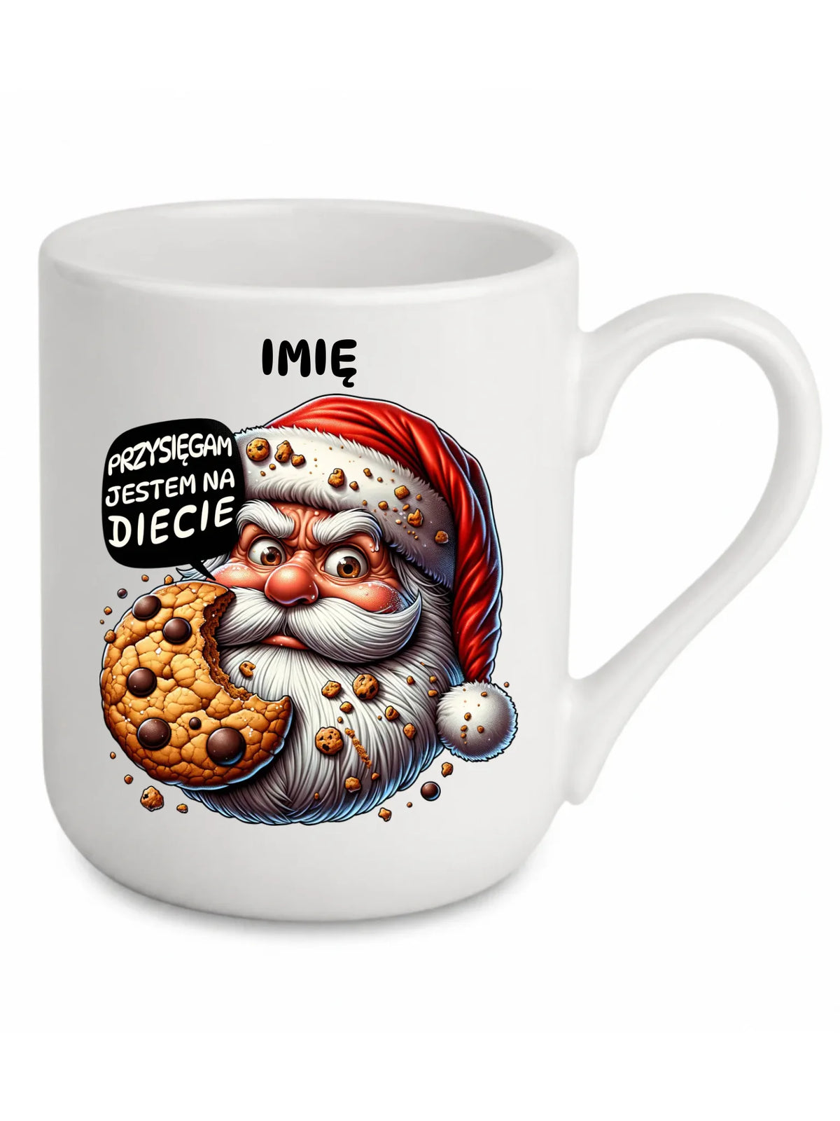 Kubek elegant świąteczny - Mikołaj Przysięgam jestem na diecie - personalizowany BN97