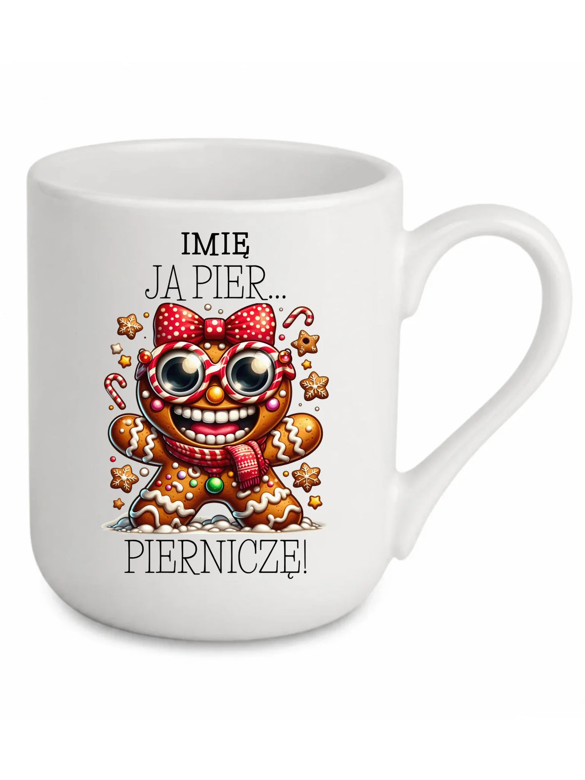 Kubek elegant świąteczny - Babeczka Ja pierniczę - personalizowany BN95