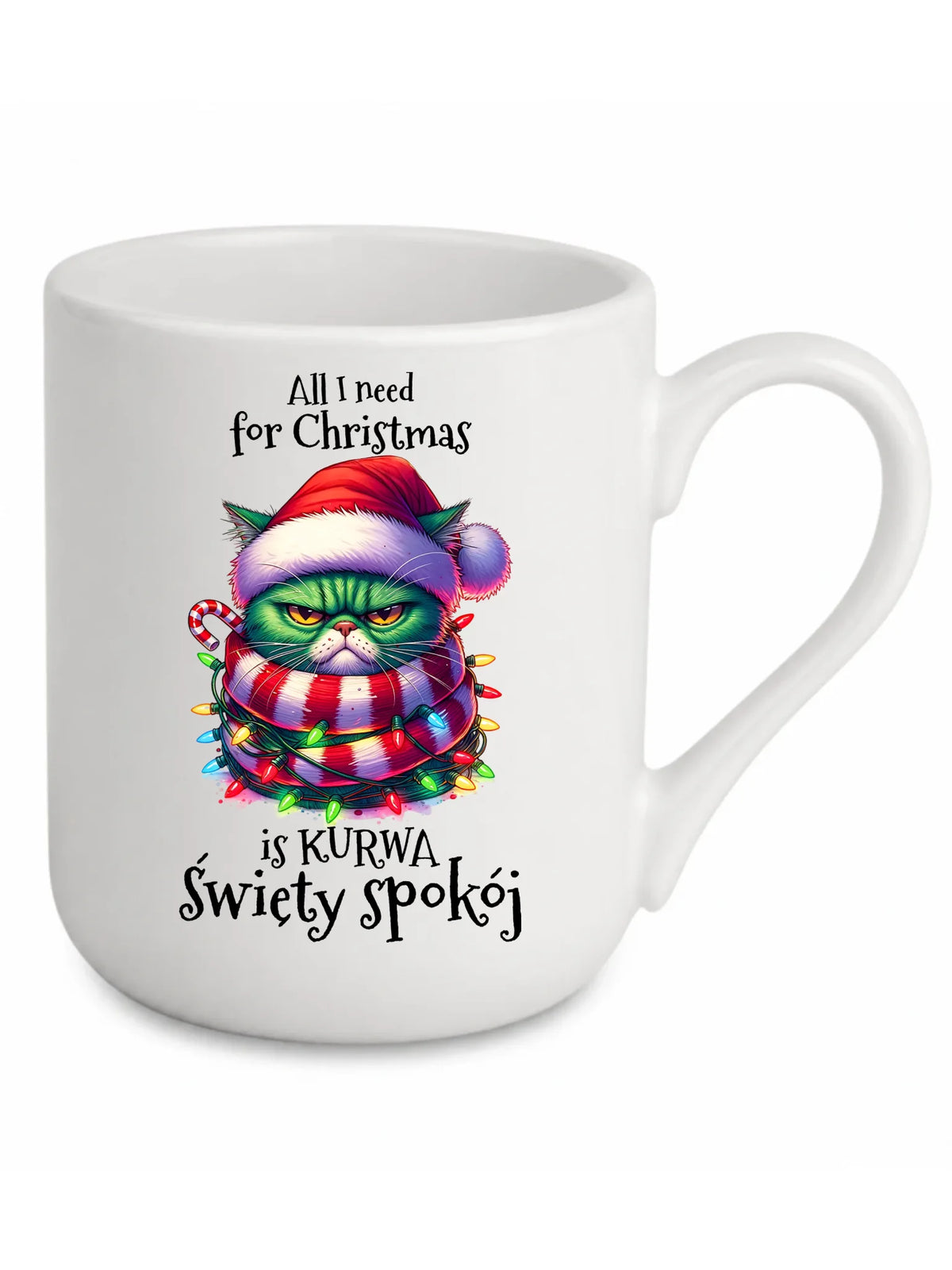 Kubek elegant świąteczny - All I need for Christmas is ku*wa święty spokój - bez cenzury BN101