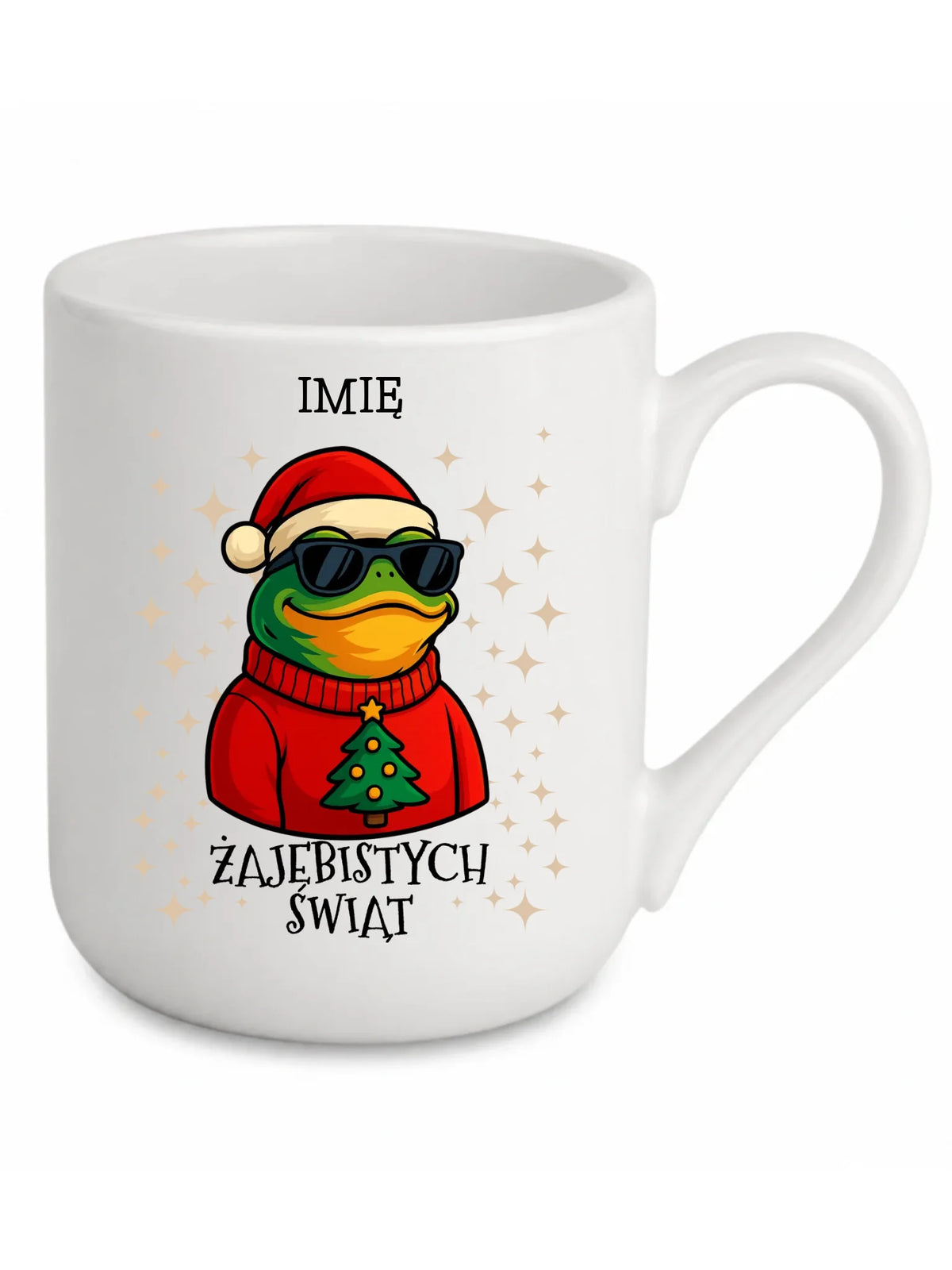 Kubek elegant świąteczny - Żajebistych Świąt - personalizowany BN144