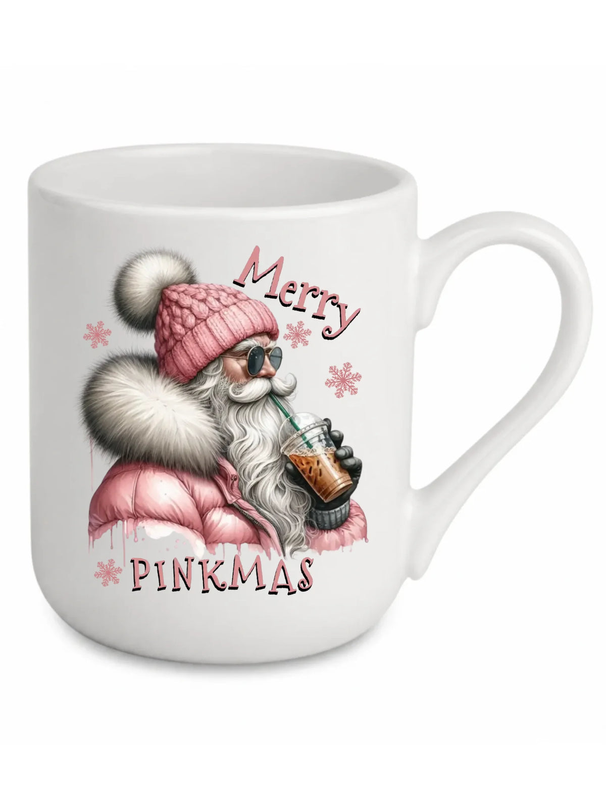 Kubek elegant świąteczny - Różowe Święta - Merry pinkmas BN117