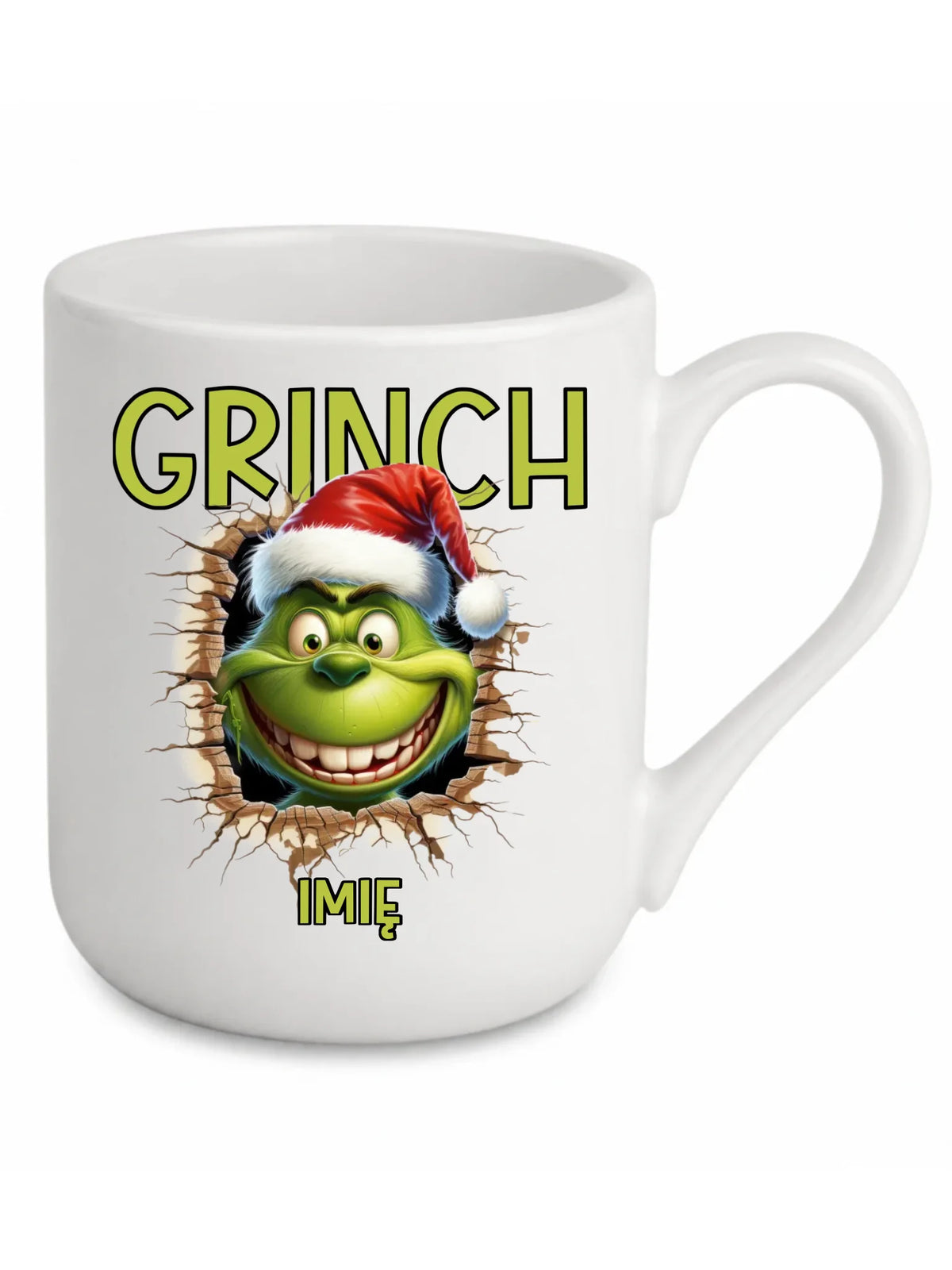 Kubek elegant świąteczny - Grinch - personalizowany BN112
