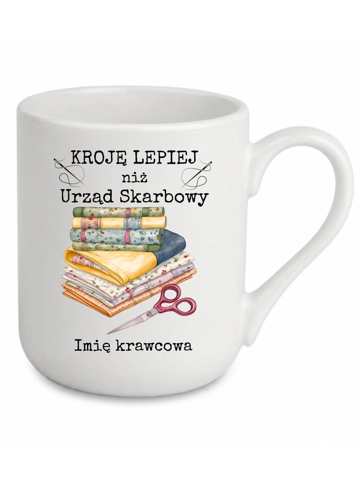 Kubek elegant szyciowy dla krawcowej - Kroję lepiej niż US - personalizowany HS33