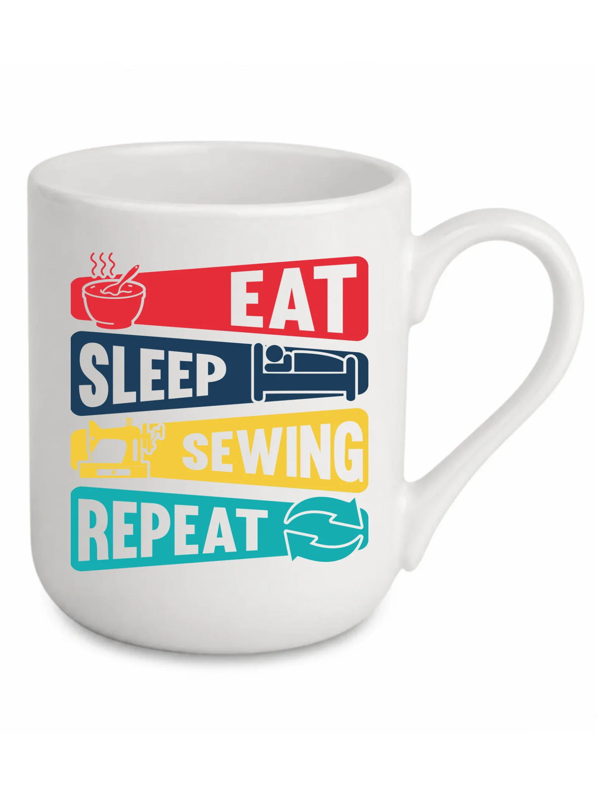 Kubek elegant szyciowy dla krawcowej - Eat sleep sewing repeat HS21