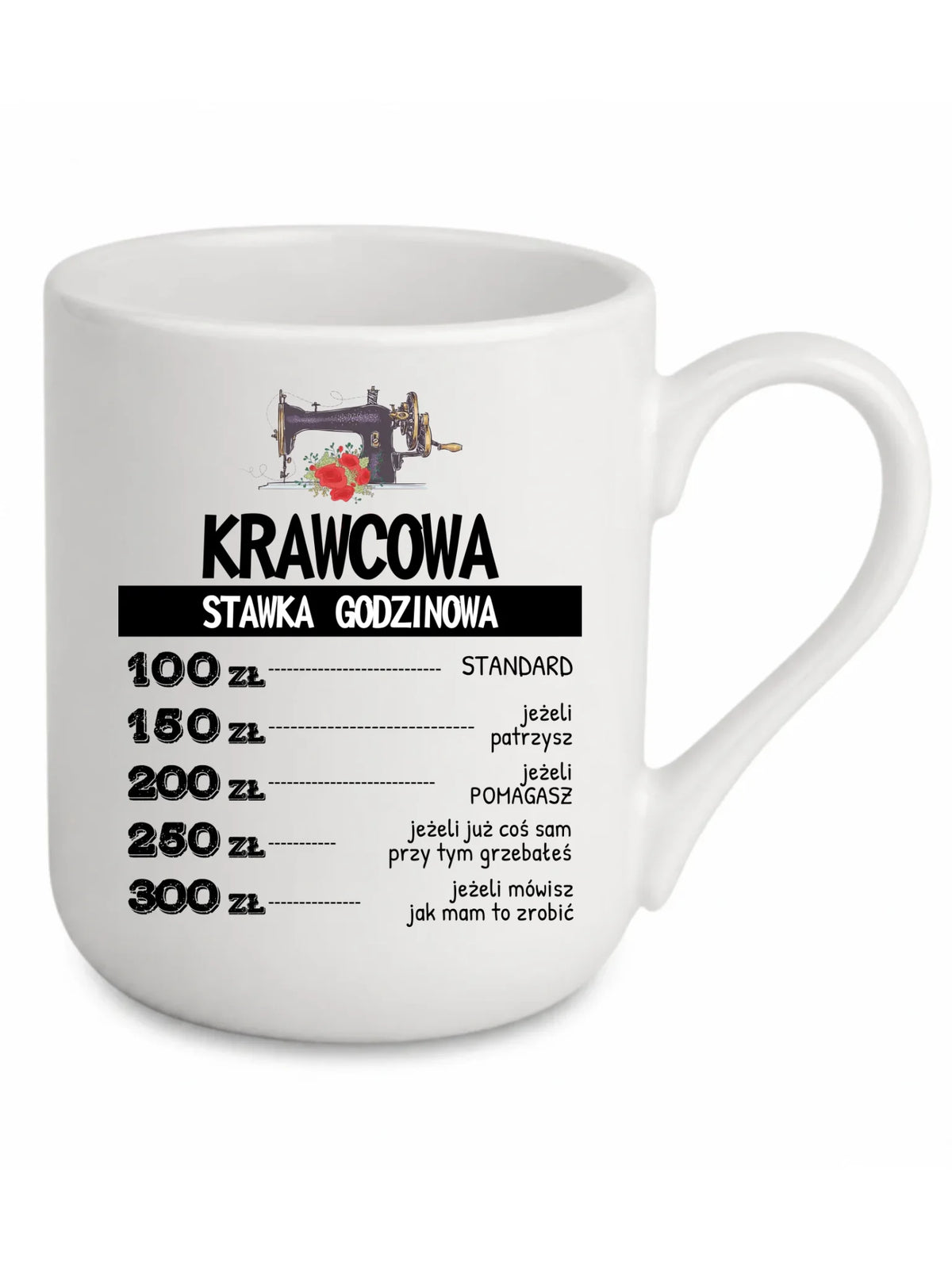 Kubek elegant szyciowy dla krawcowej - Stawka godzinowa HS26