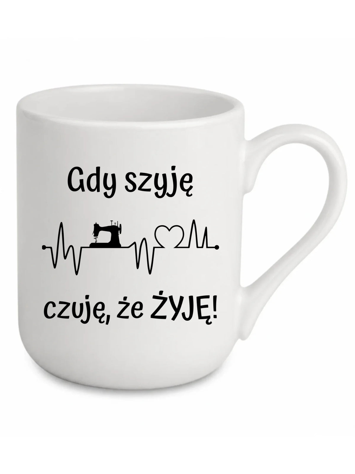 Kubek elegant szyciowy dla krawcowej - Gdy szyję czuję, że żyję HS12