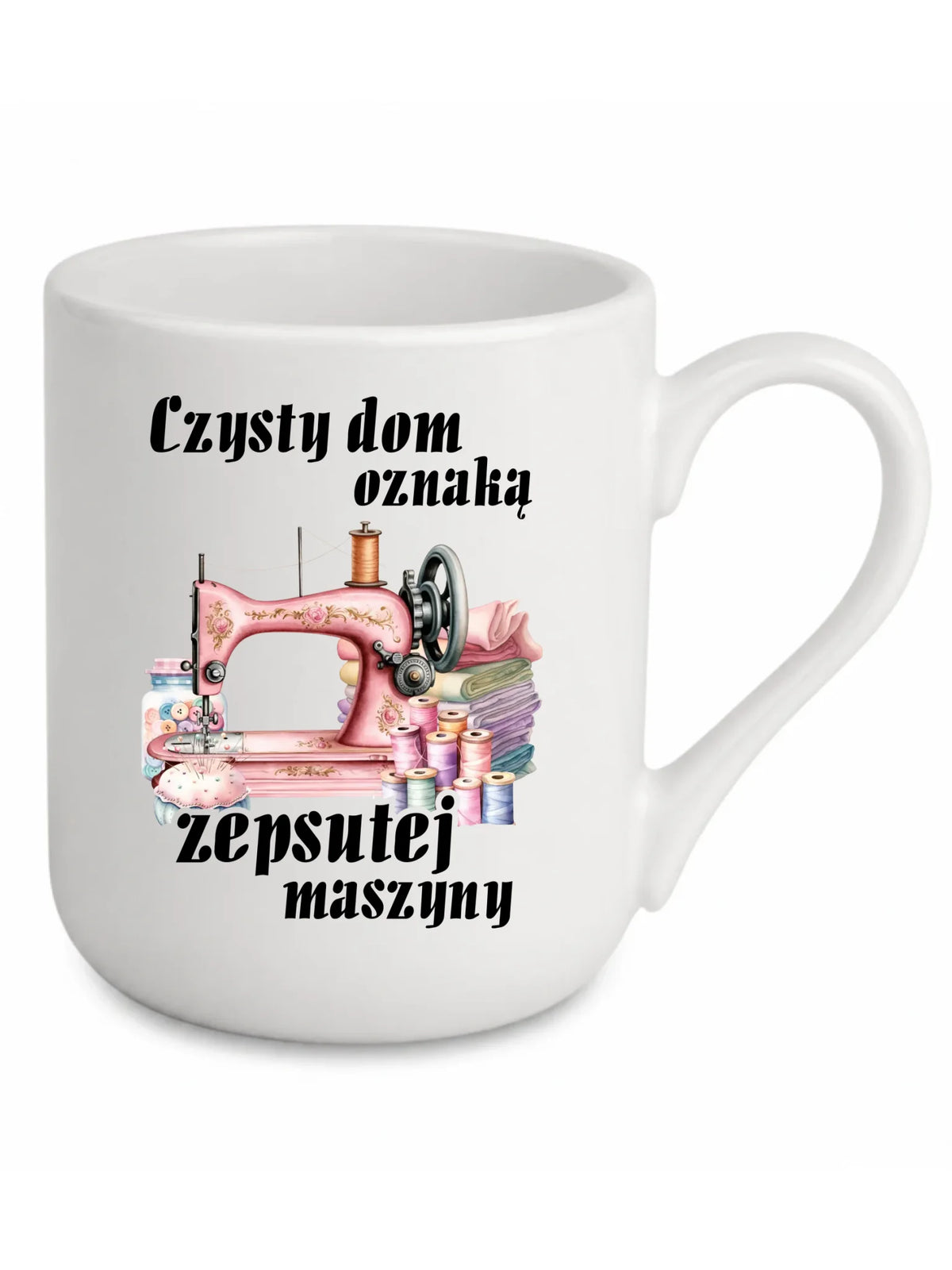 Kubek elegant szyciowy dla krawcowej - Czysty dom oznaką zepsutej maszyny HS15