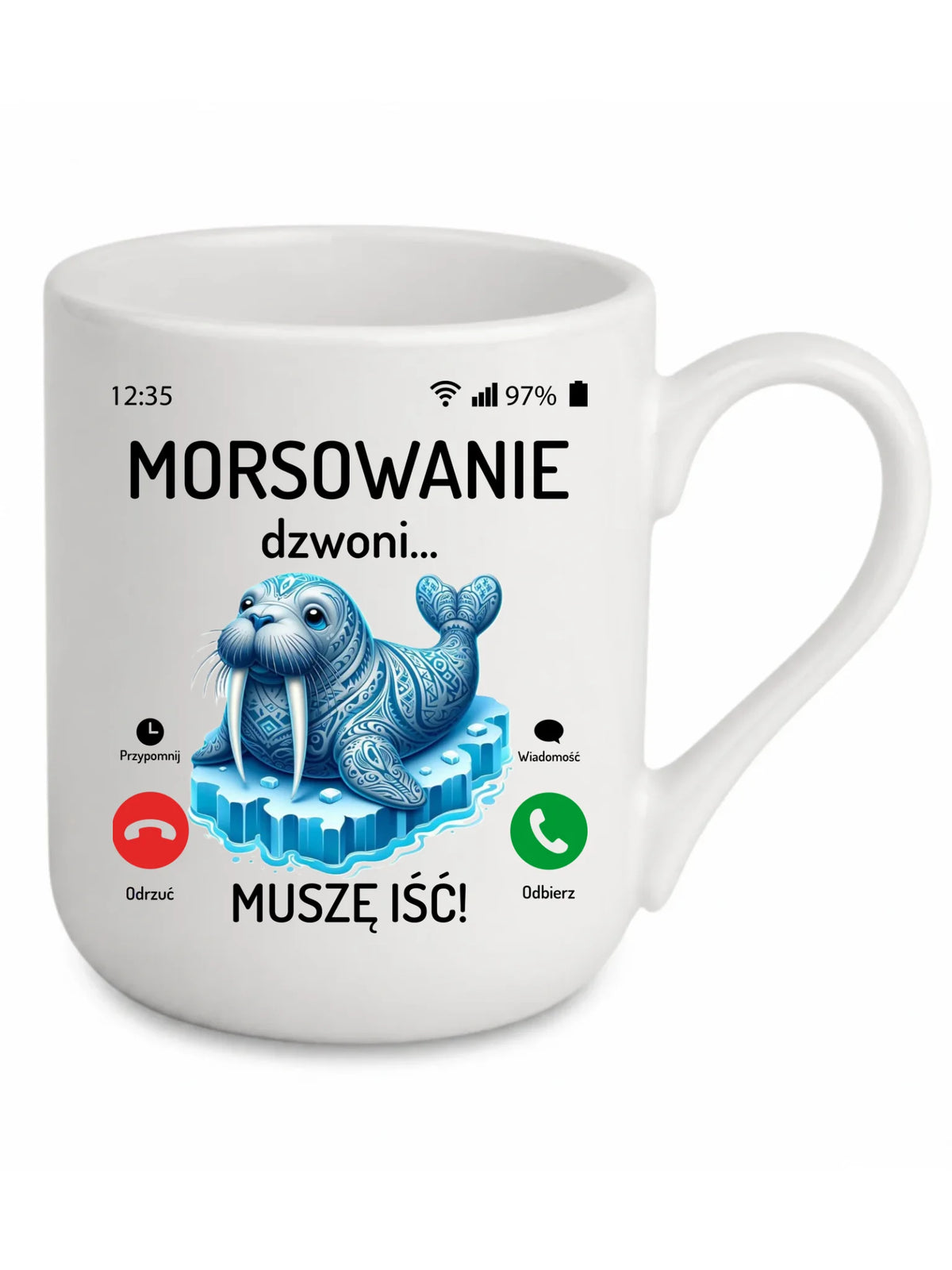 Kubek elegant - prezent dla morsa - Morsowanie dzwoni muszę iść - Mors HM04