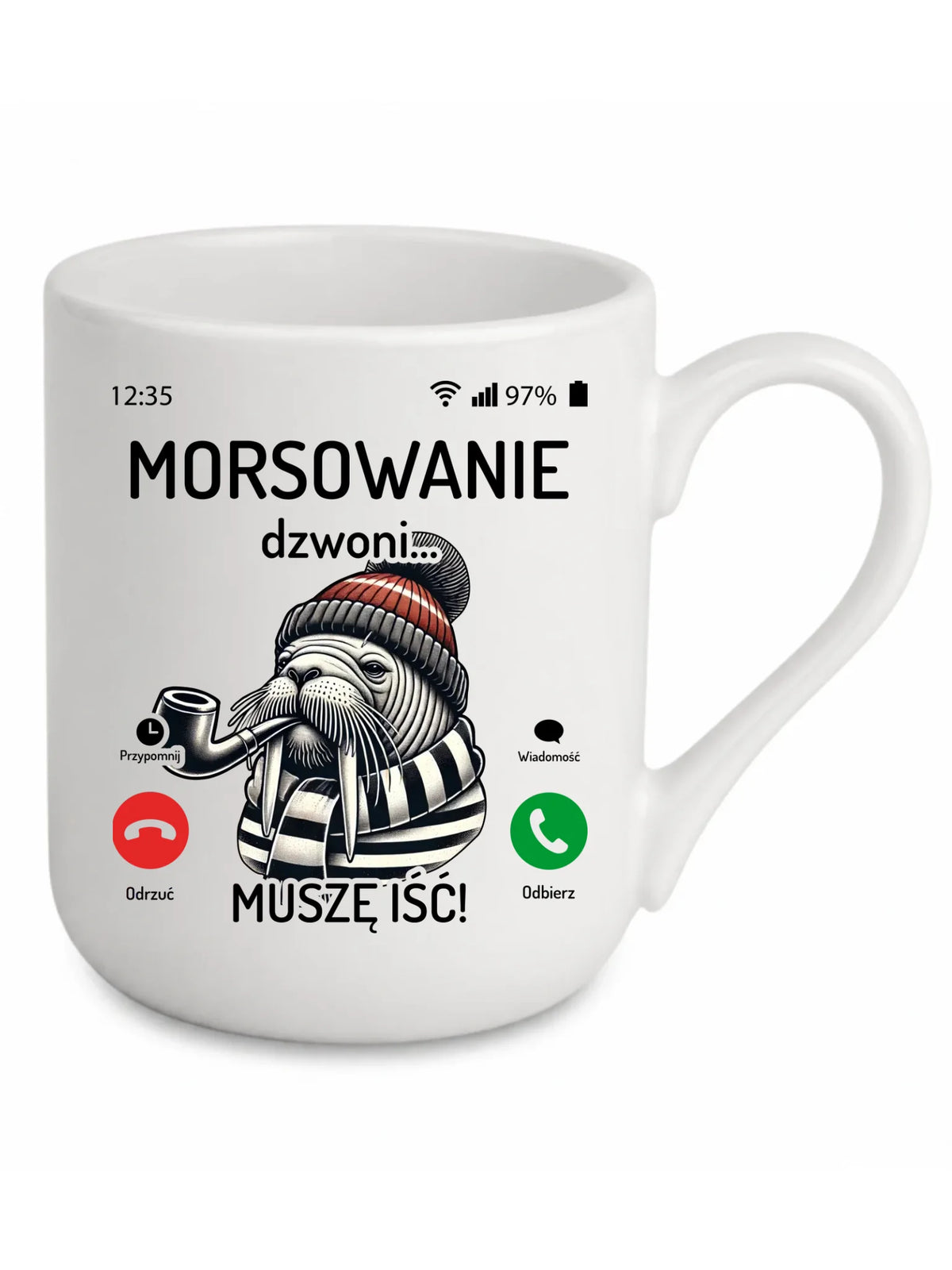 Kubek elegant - prezent dla morsa - Morsowanie dzwoni muszę iść - Mors HM19