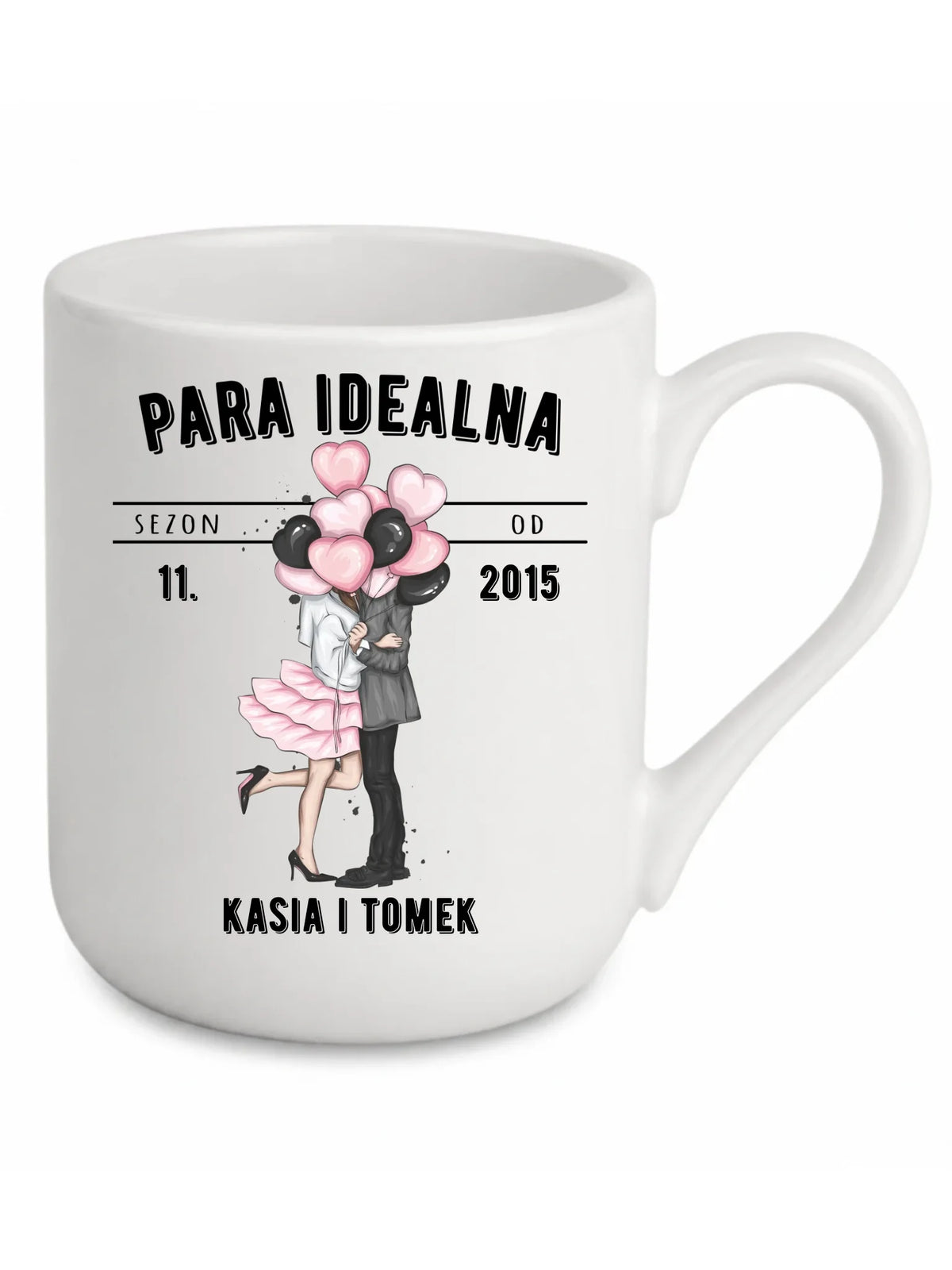 Kubek elegant dla par na rocznicę - Para idealna - personalizowany W11