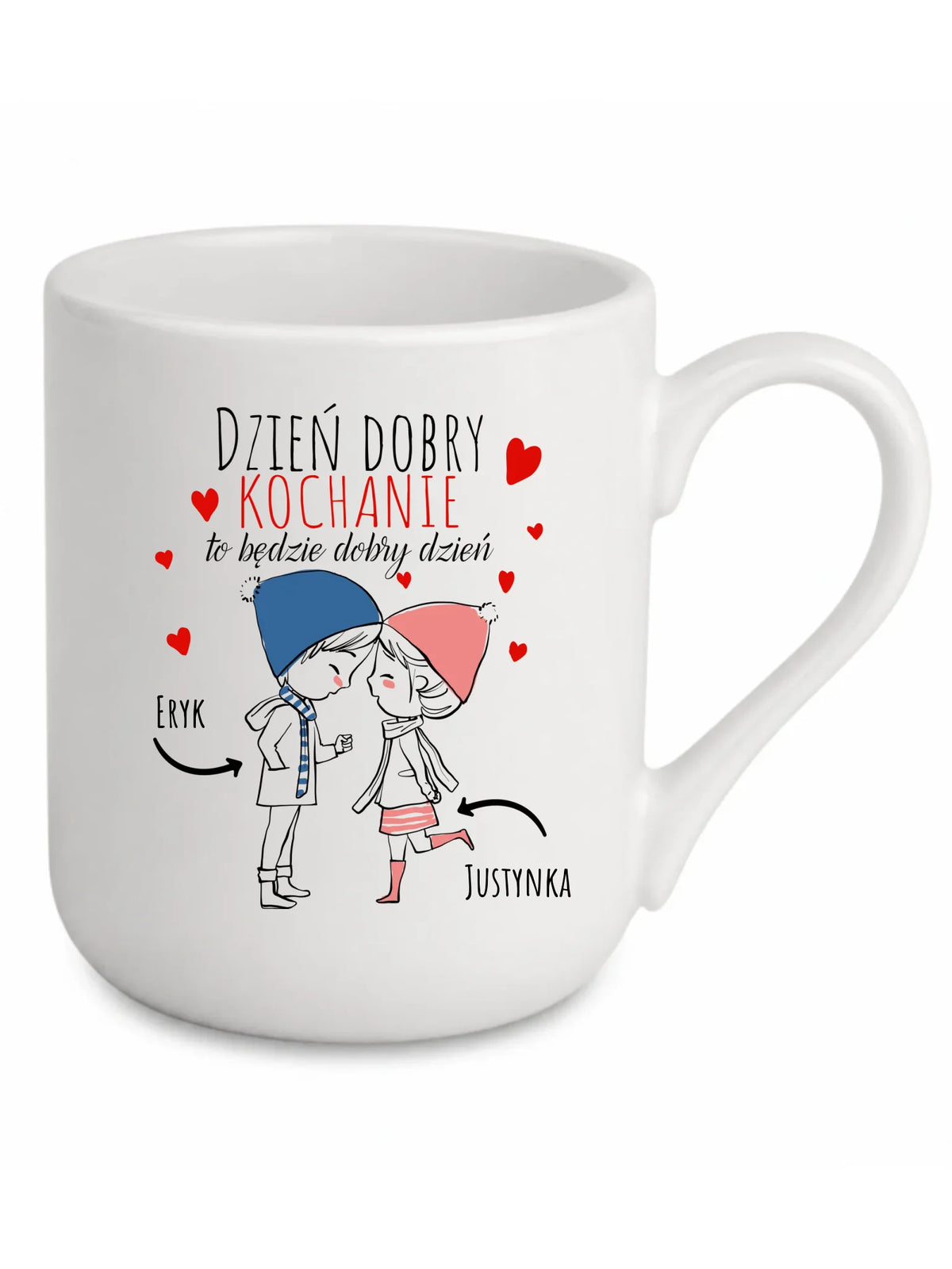 Kubek elegant dla par - Dzień dobry Kochanie - personalizowany W10