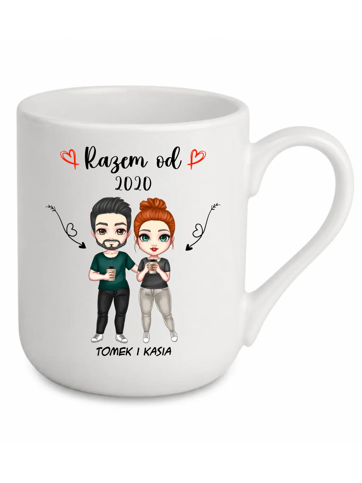 Kubek elegant dla par - Razem od - personalizowany W01
