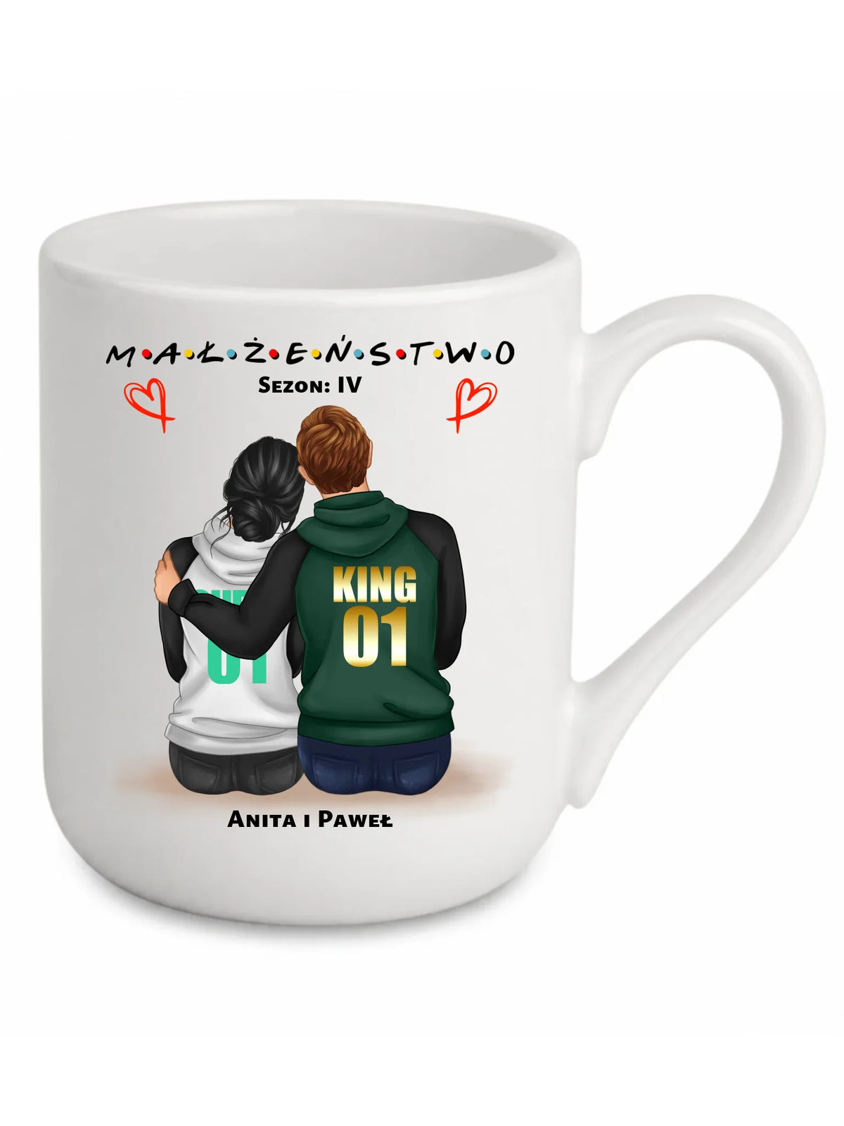Kubek elegant dla par - Małżeństwo Sezon - personalizowany W05