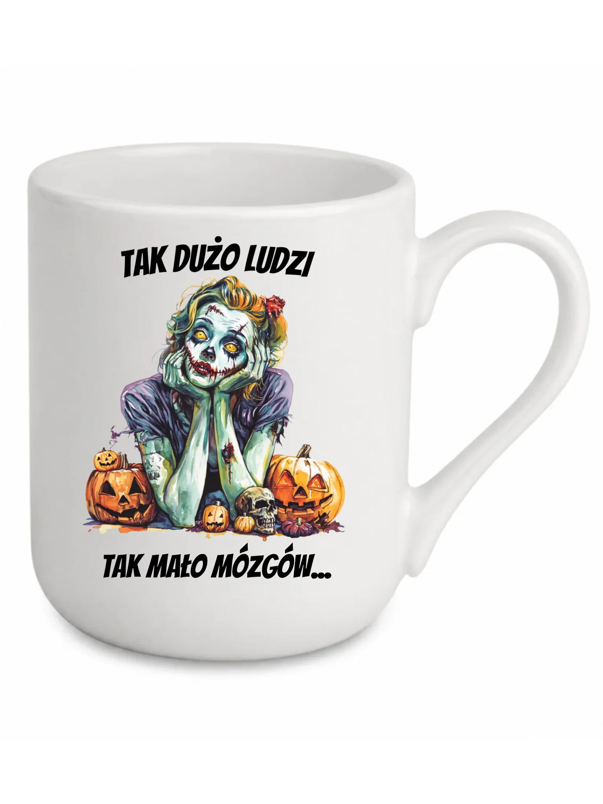 Kubek elegant na Halloween - Zombie - Tak mało mózgów HL31