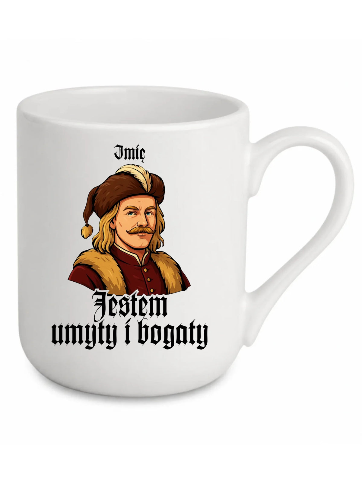 Kubek elegant - Jestem umyty i bogaty - dla fanów serialu 1670 - personalizowany H60
