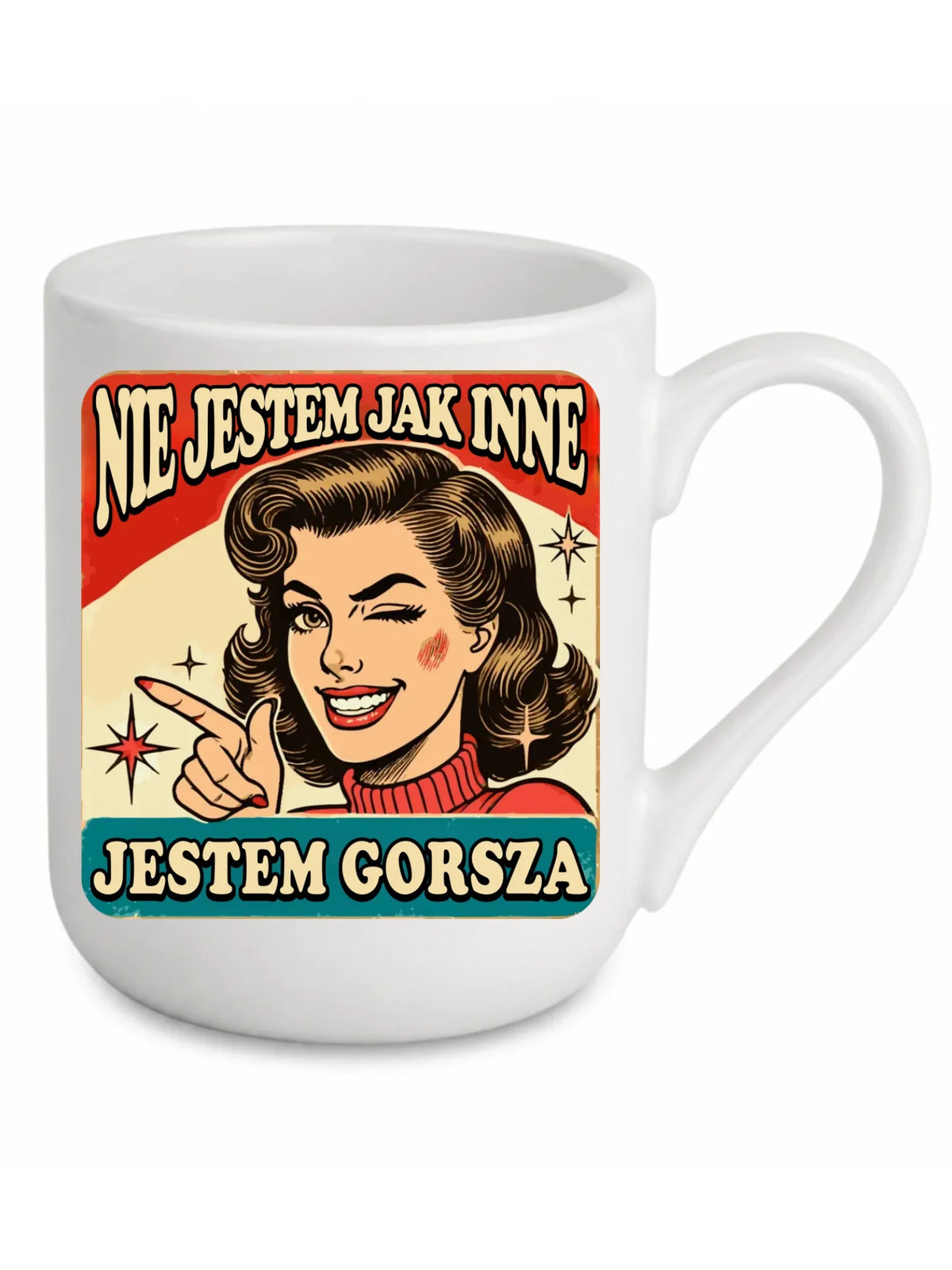 Kubek elegant - Nie jestem jak inne, jestem gorsza - w stylu retro DZ07