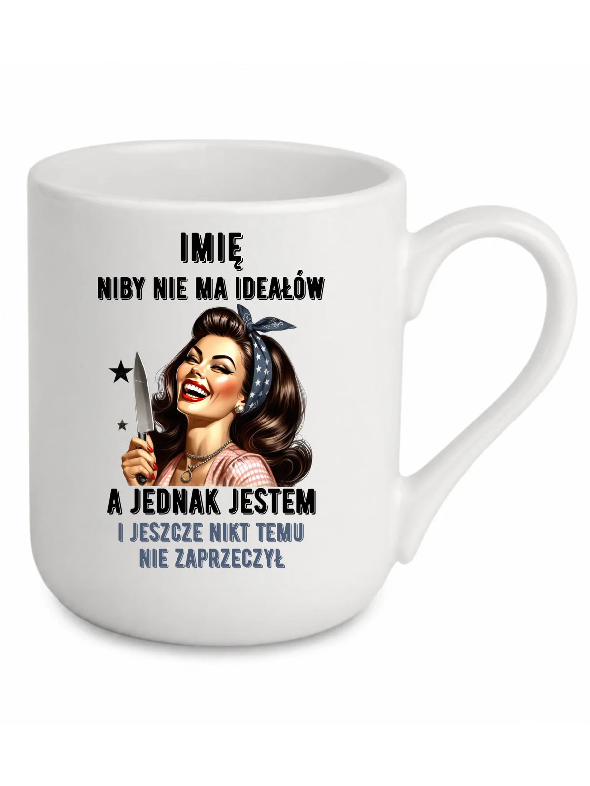 Kubek elegant dla niej - Niby nie ma ideałów - personalizowany DZ01