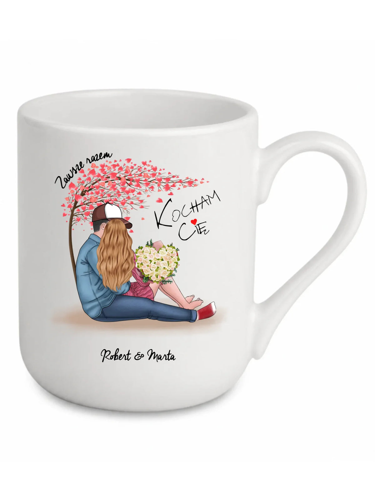Kubek elegant dla par - Zawsze razem - personalizowany W04