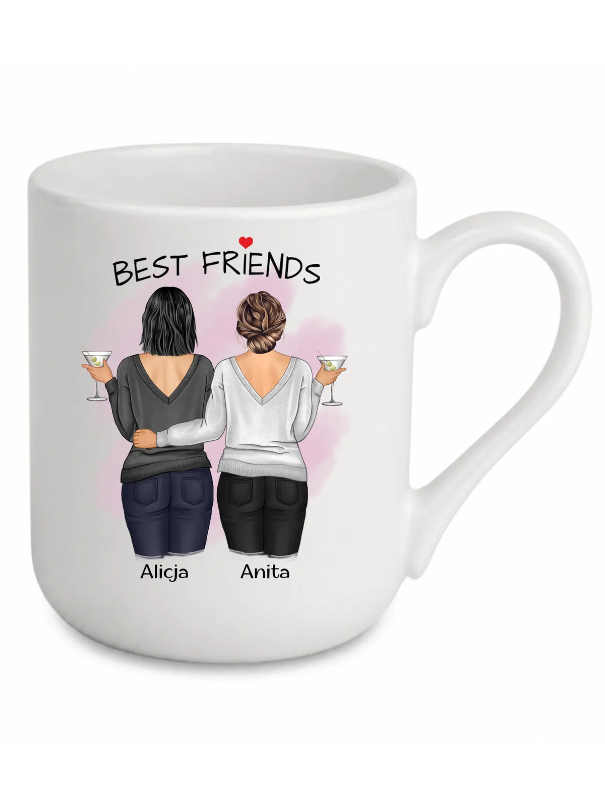 Kubek elegant - prezent dla przyjaciółki - Best Friends - personalizowane postacie 2-4 osoby PR03