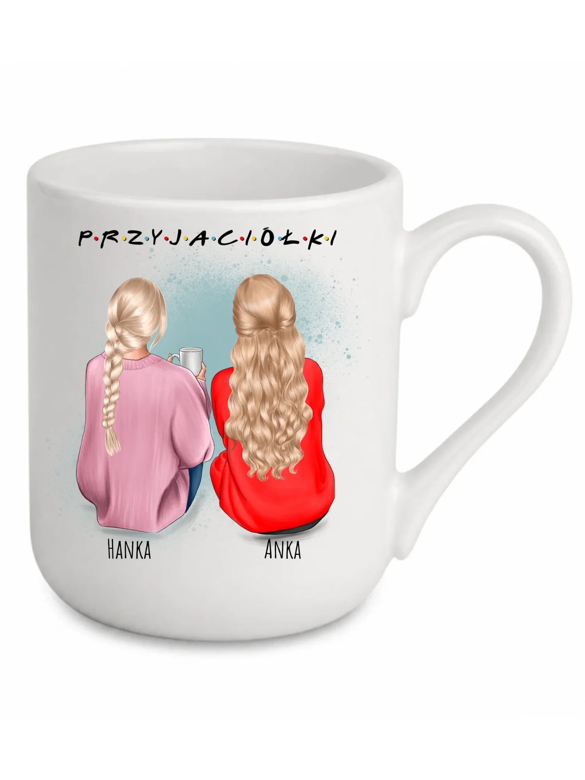Kubek elegant - prezent dla przyjaciółki - personalizowane postacie 2-4 osoby PR02