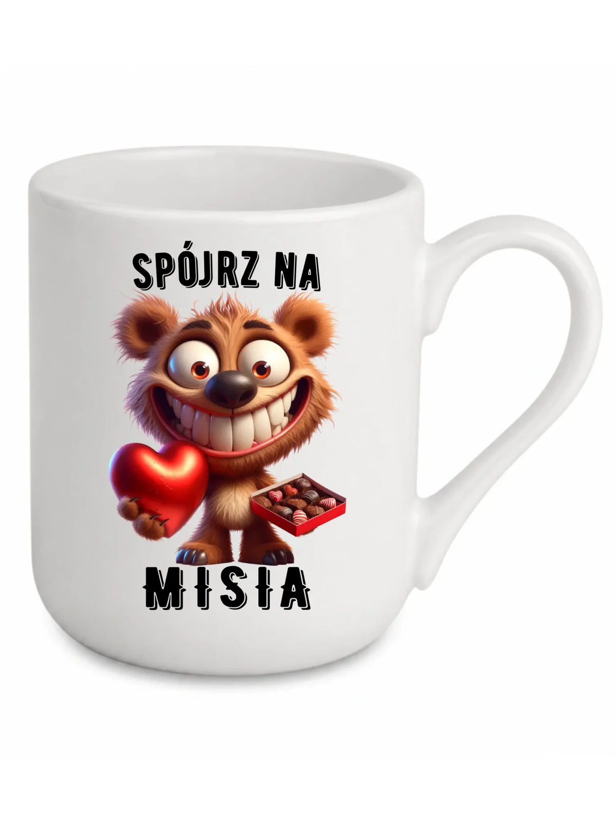 Kubek elegant na Walentynki - Spójrz na Misia W31