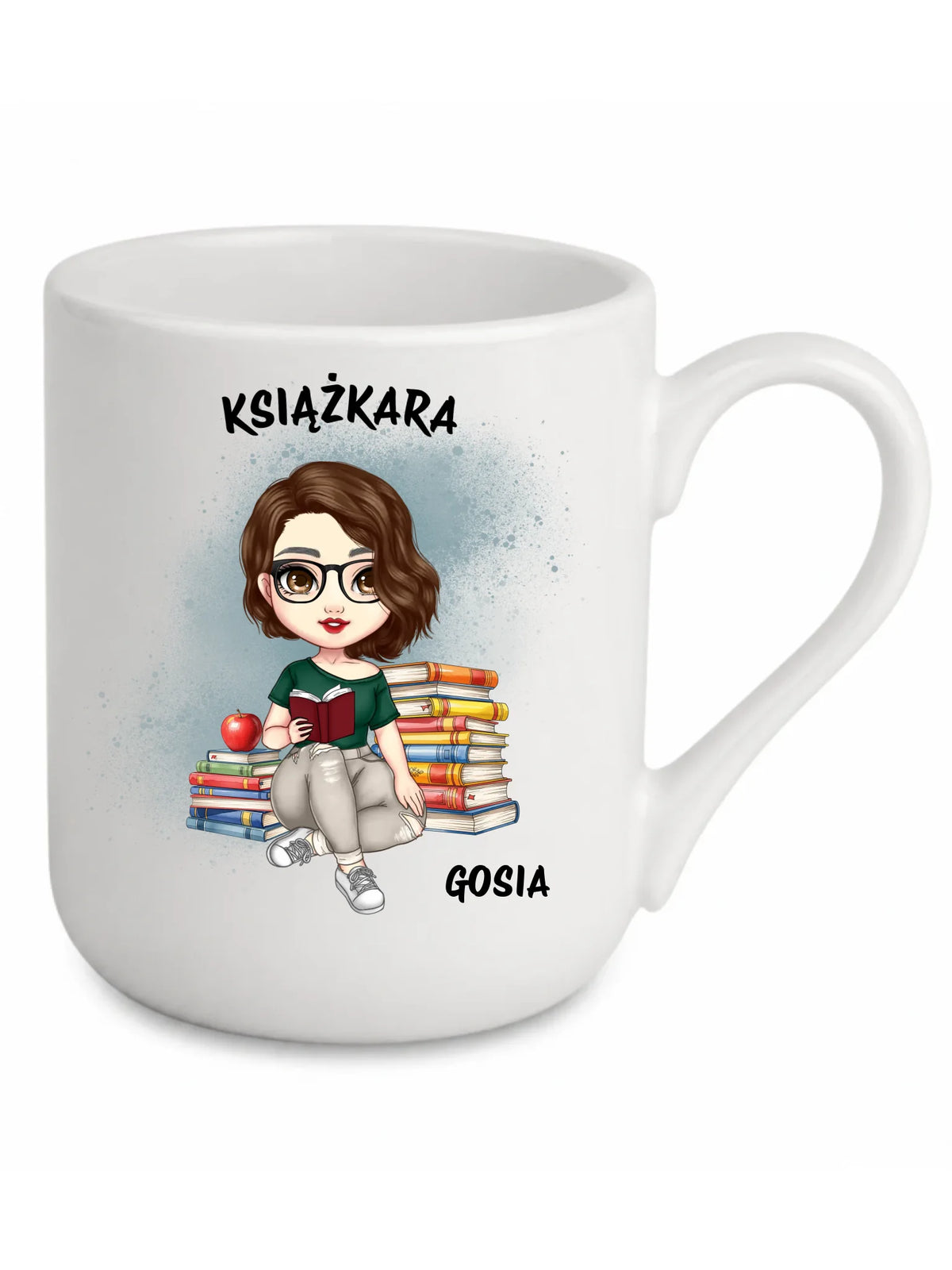 Kubek elegant - Książkara - Prezent dla miłośniczki czytania książek - personalizowany DZ03
