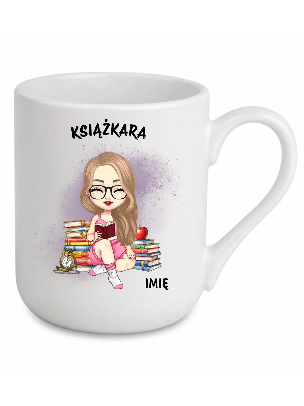 Kubek elegant - Książkara - Prezent dla miłośniczki czytania książek - personalizowany DZ04
