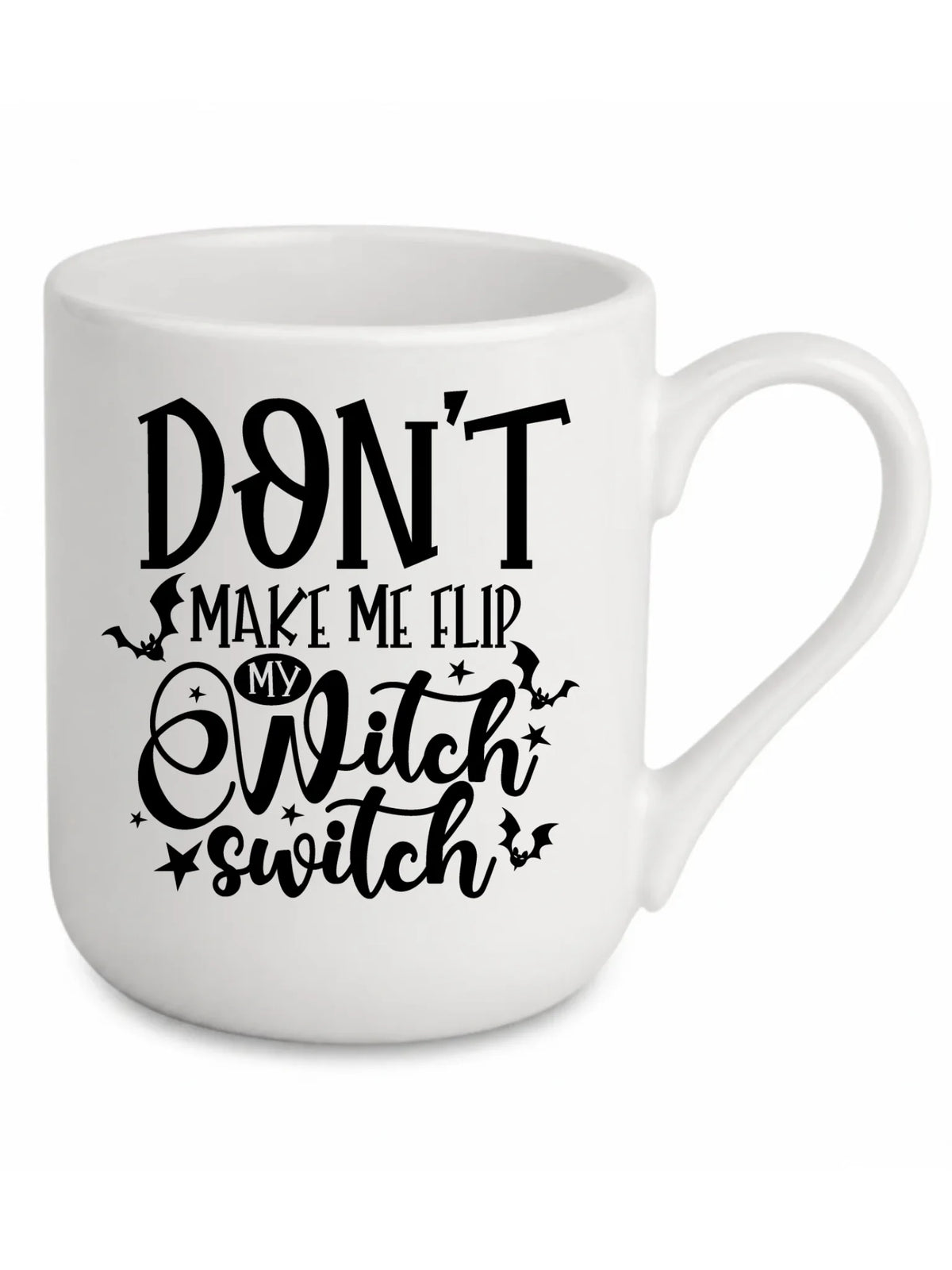 Kubek elegant na Halloween - Don't make me flip my witch switch - śmieszny HL11