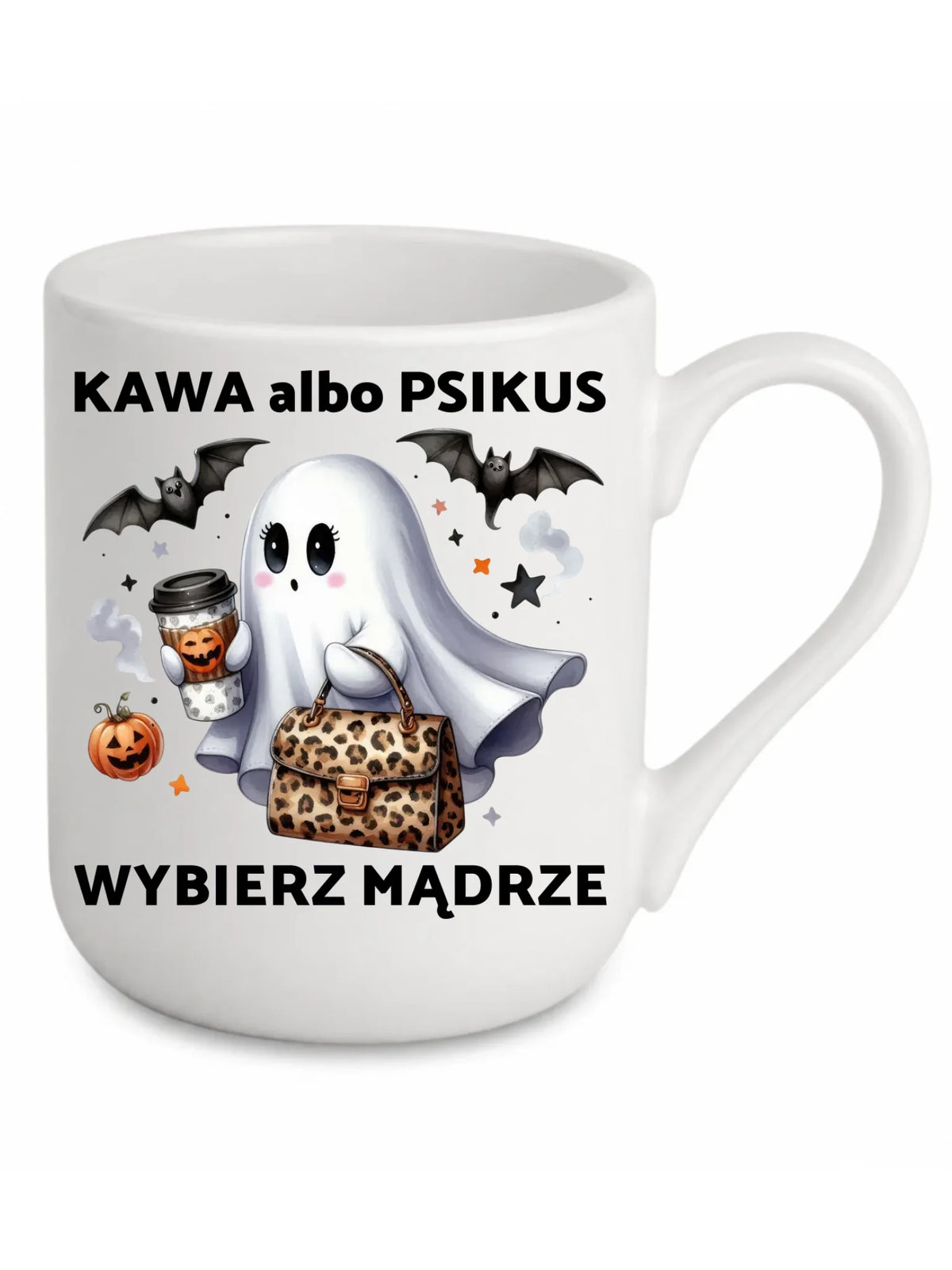 Kubek elegant halloweenowy - Duch - Kawa albo psikus HL07