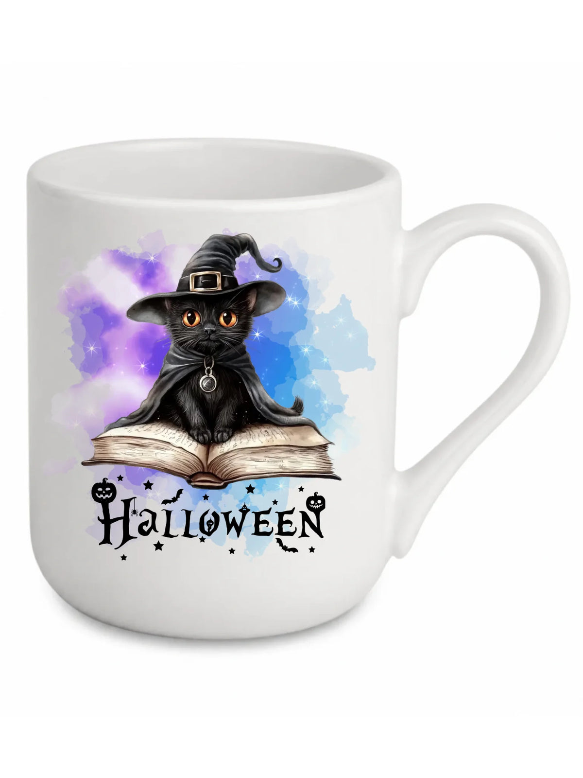 Kubek elegant na Halloween - Kot Czarodziej HL06