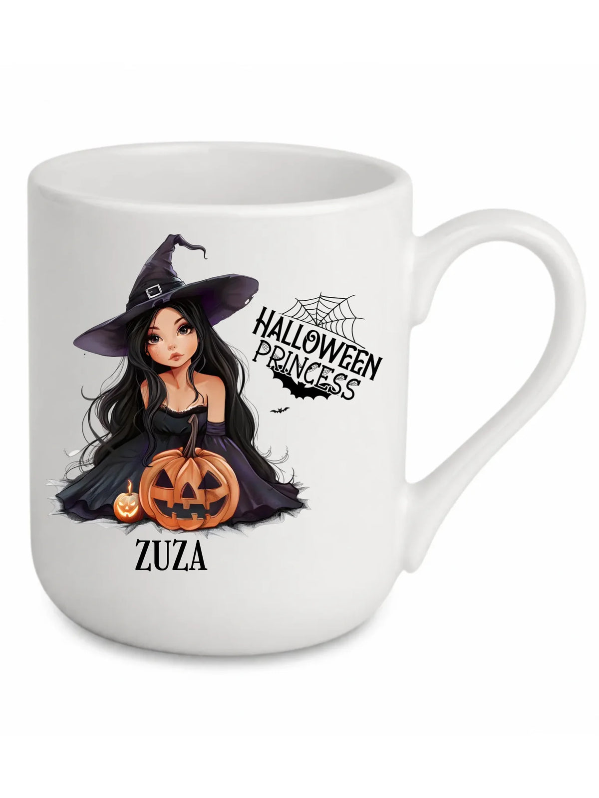 Kubek elegant halloweenowy - Czarownica z dynią - personalizowany HL10