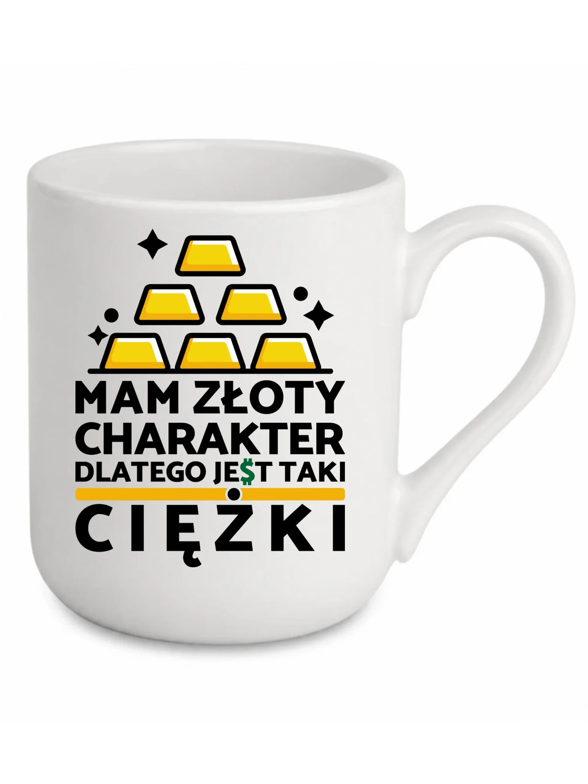 Kubek elegant - prezent dla chłopaka - Złoty charakter DCH16