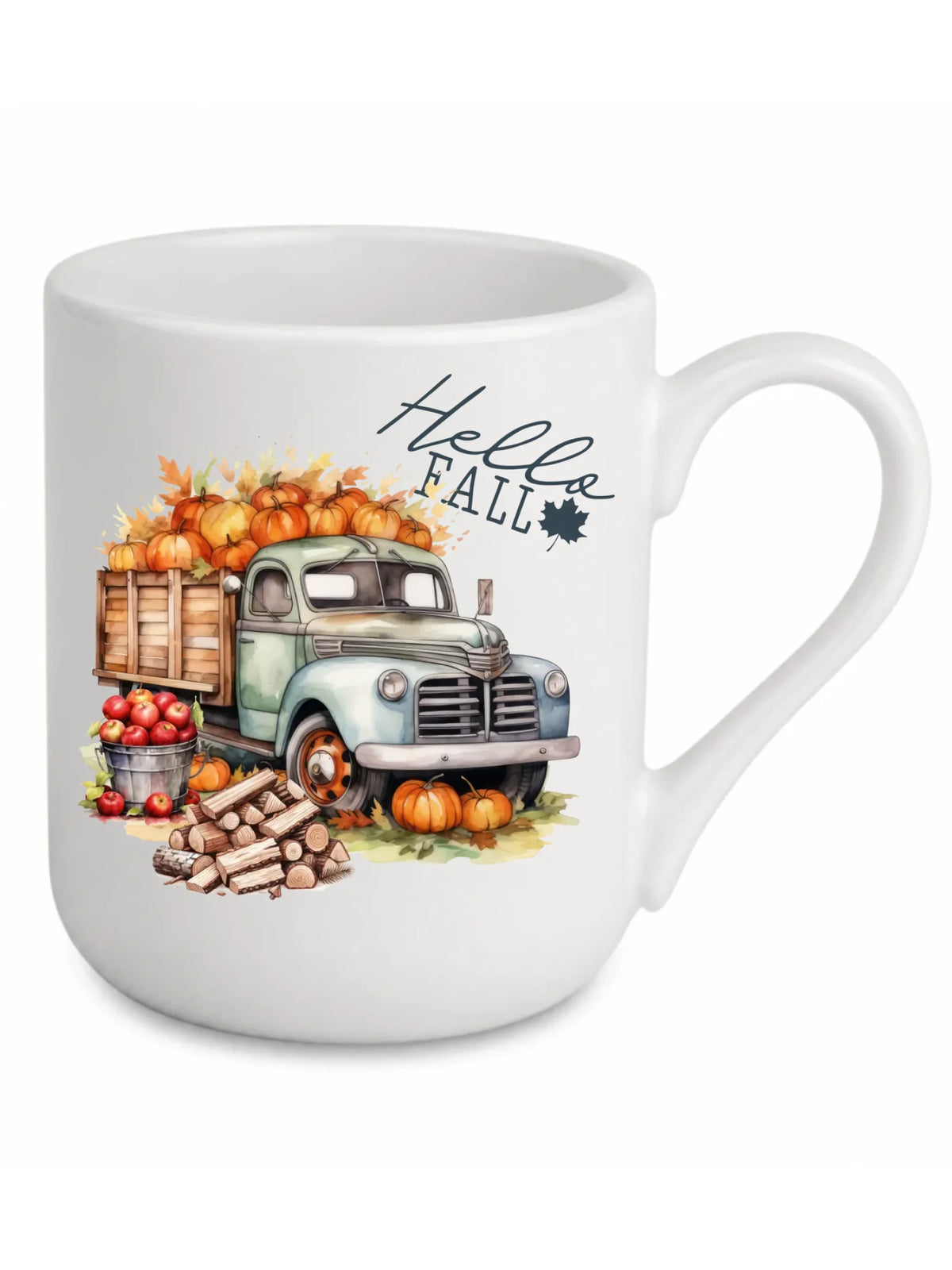 Kubek elegant jesienny – Hello Fall ciężarówka z dyniami JS08