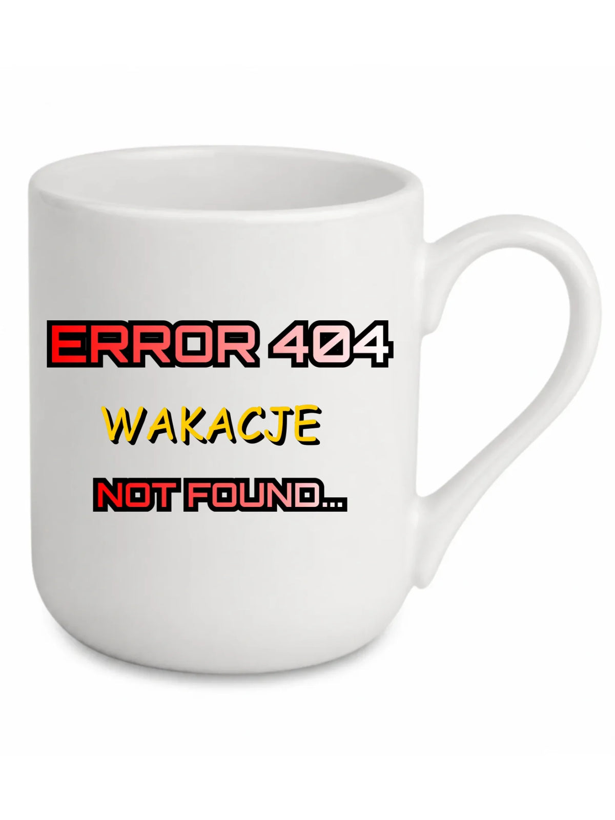 Kubek elegant szkolny - Error 404 - śmieszny SZ15
