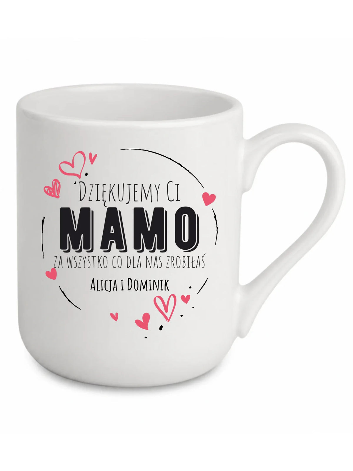 Kubek elegant dla mamy - Dziękujemy Ci Mamo - personalizowany DM43