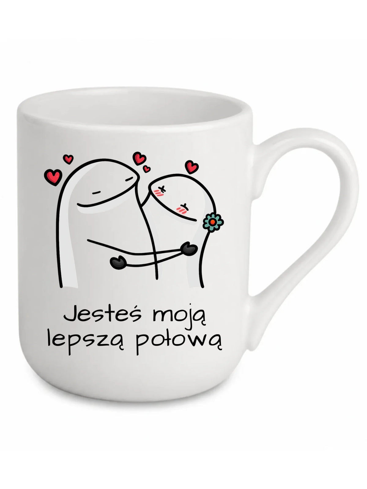 Kubek elegant dla par - Jesteś moją lepszą połową W87