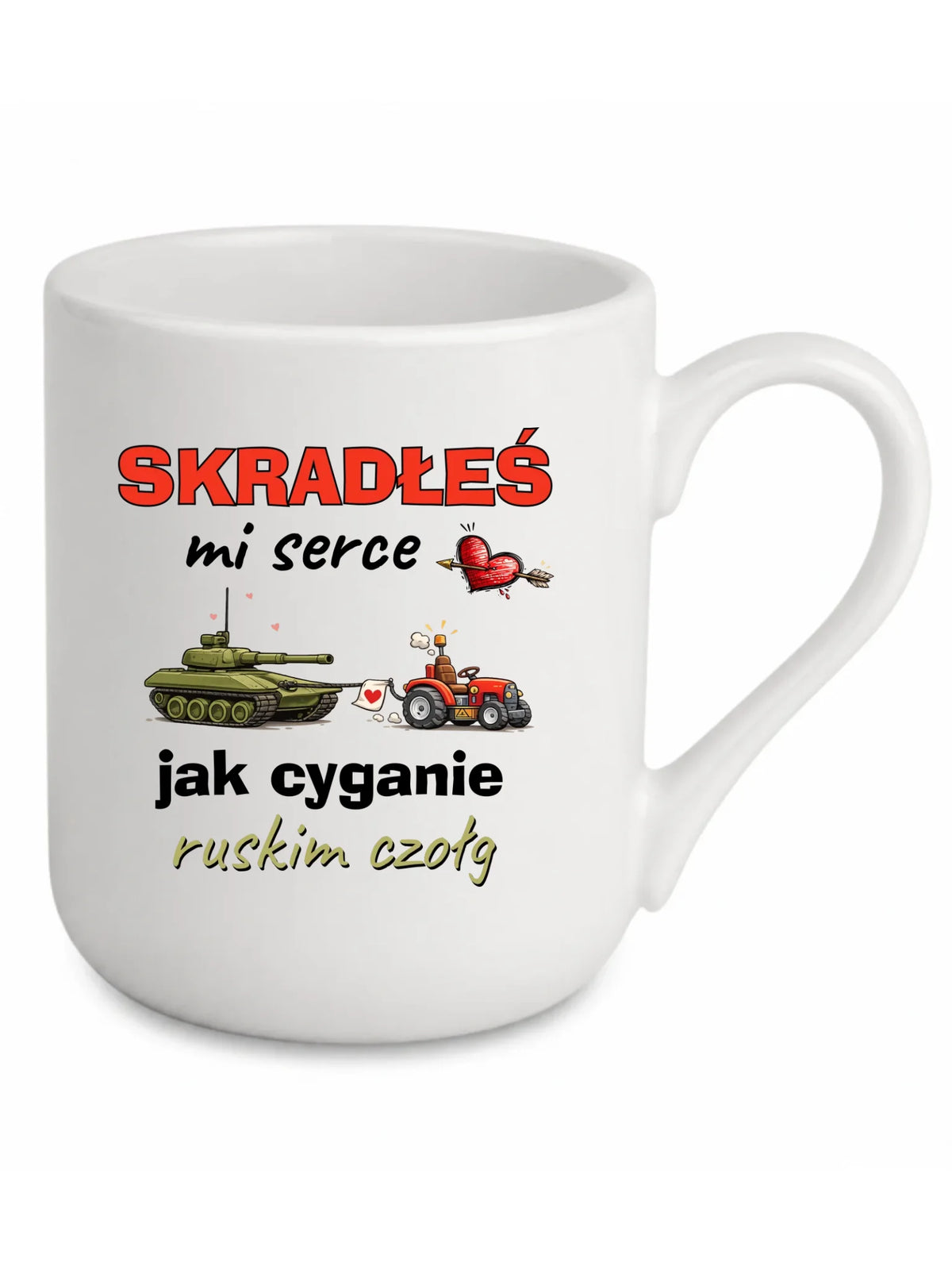Kubek elegant - Skradłeś mi serce jak cyganie ruskim czołg W77