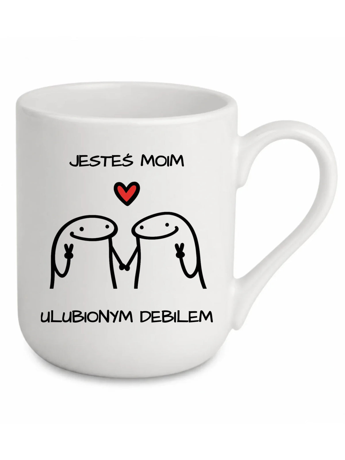 Kubek elegant dla par - Jesteś moim ulubionym debilem W78