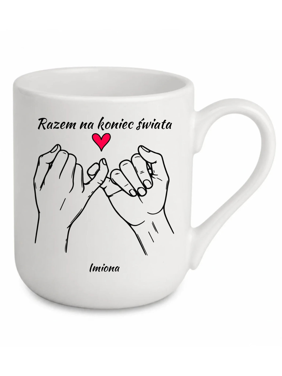 Kubek elegant dla par - Razem na koniec świata - personalizowany W60