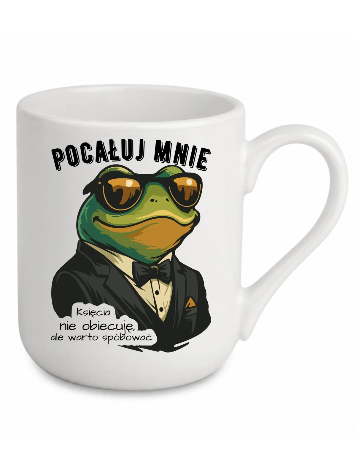 Kubek elegant - Żaba w garniturze pocałuj mnie W55
