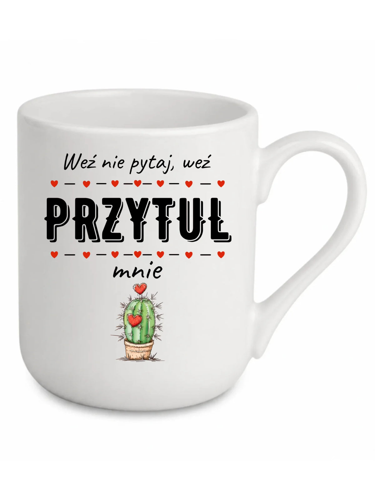 Kubek elegant dla par - Weź nie pytaj, weź przytul mnie W49