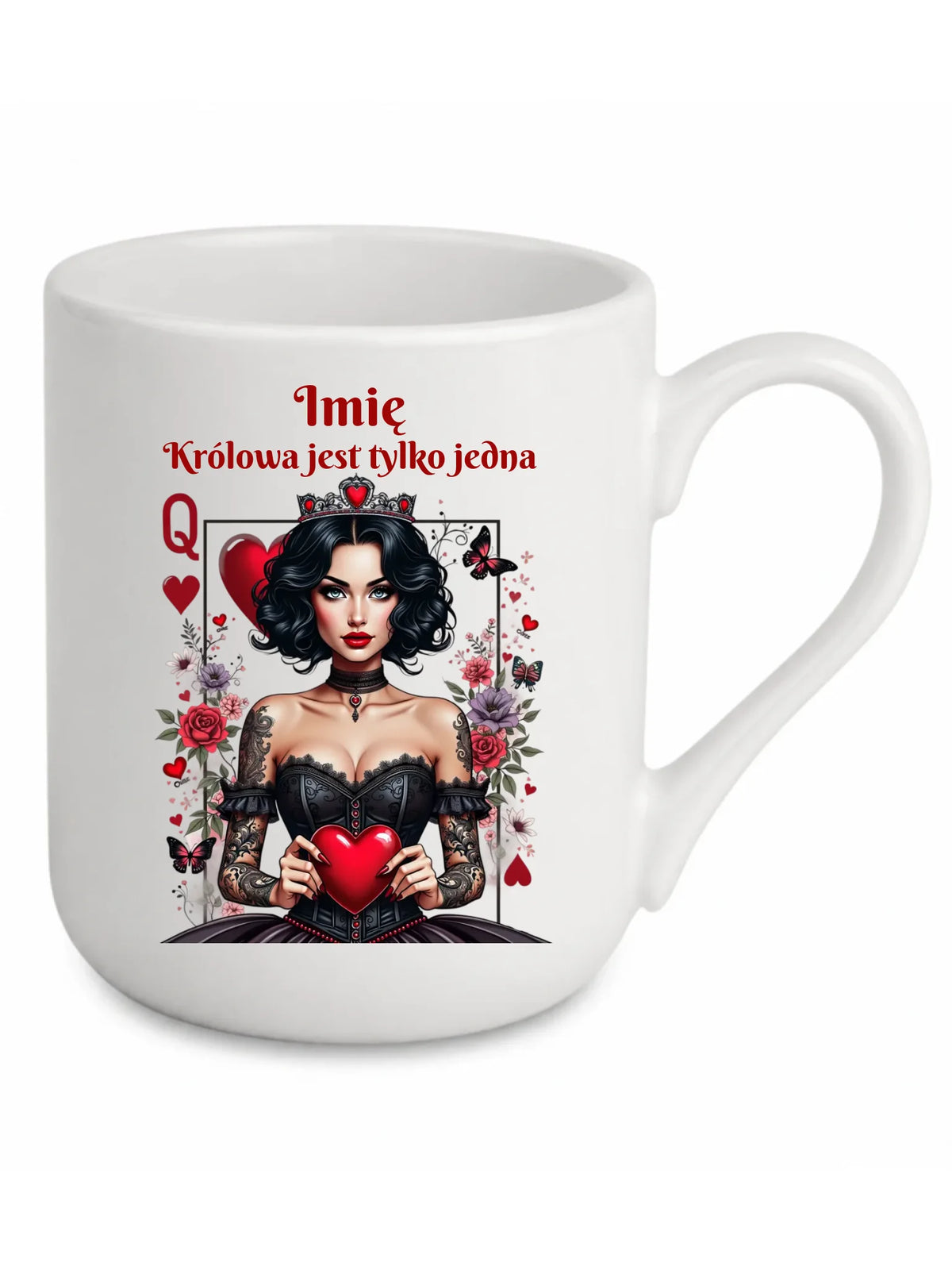 Kubek elegant dla niej - Królowa jest tylko jedna - personalizowany W46
