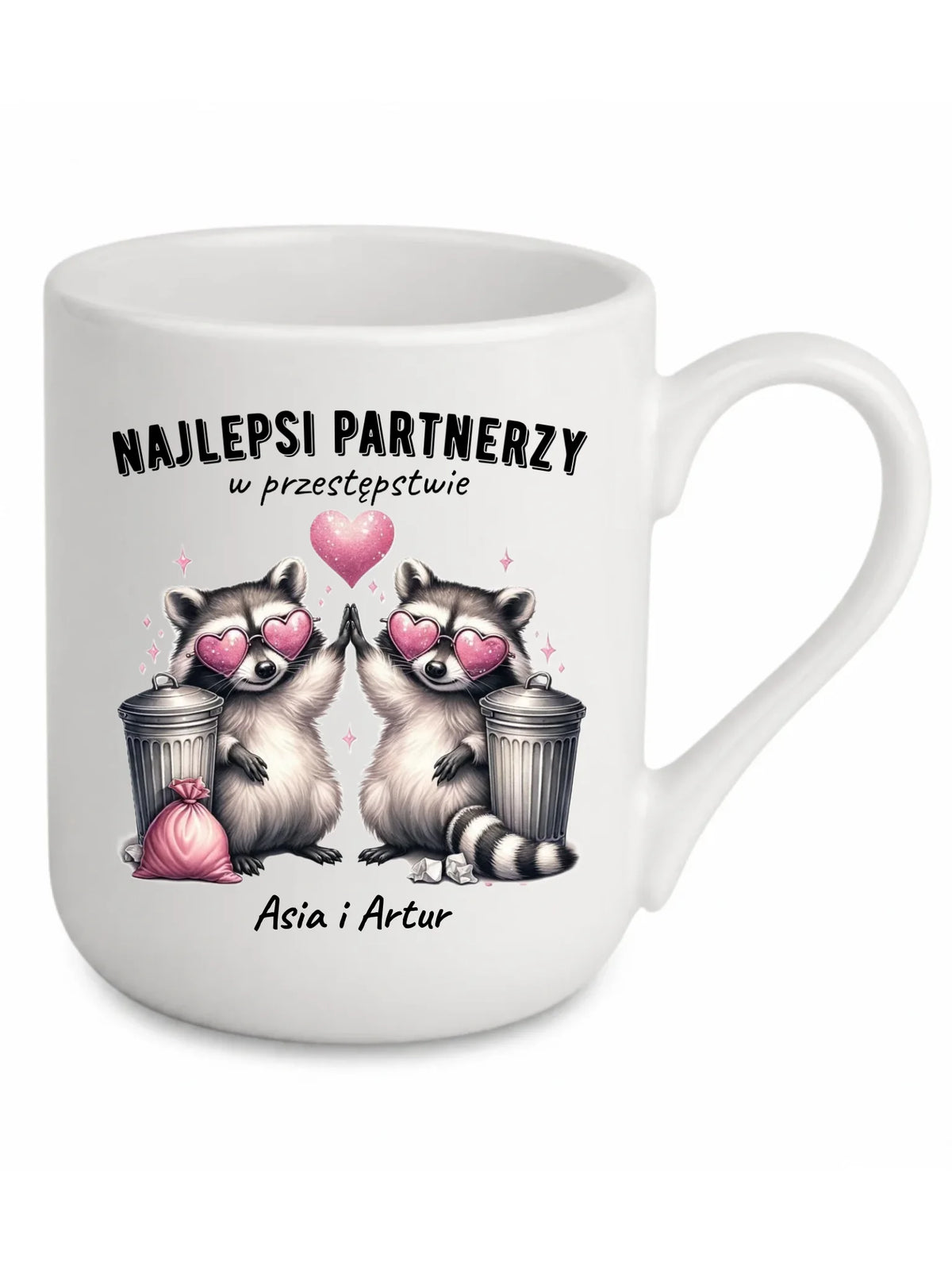 Kubek elegant dla par - Najlepsi partnerzy w przestępstwie - personalizowany W27