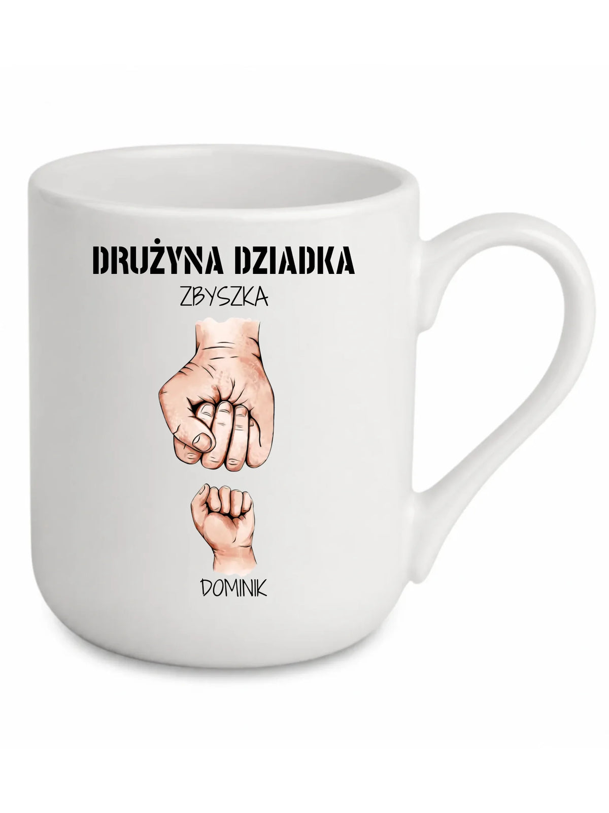 Kubek elegant dla dziadka - Drużyna dziadka 1-6 imion wnuków - personalizowany D07
