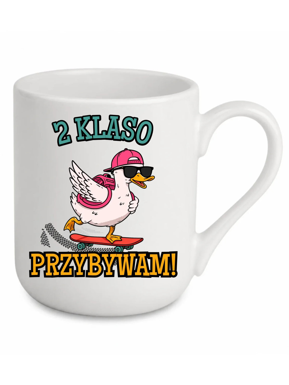 Kubek elegant na powrót do szkoły Przybywam personalizuj klasę SZ08